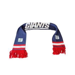 New York Giants Winter Scarf Mitchell & Ness Fringe Red Blue White